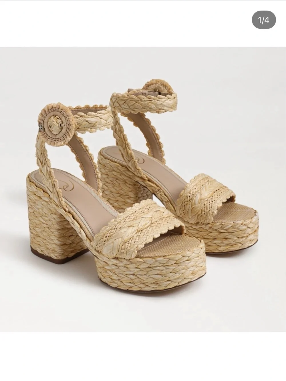 Sam Edelman Iliana Platform Wedge Sandals - Natural